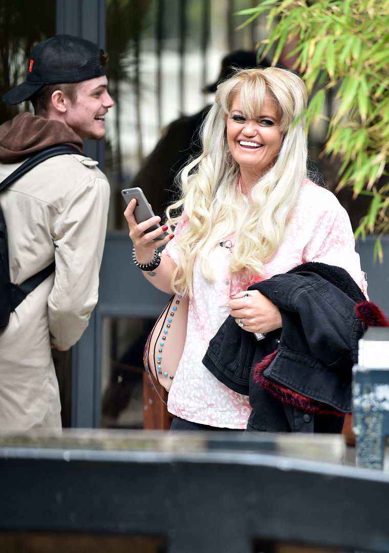Danniella Westbrook with her son, Kai Jenkins, at the ITV Studios on May 11, 2017, in London, England. | Source: Getty Images