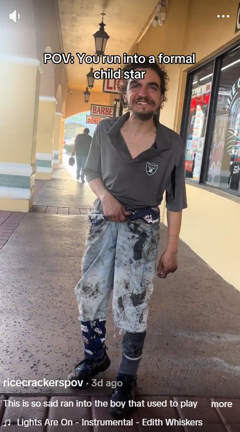 Tylor Chase is seen in California by a fan on Monday, 22 December 2025. | Source: TikTok/ricecrackerspov