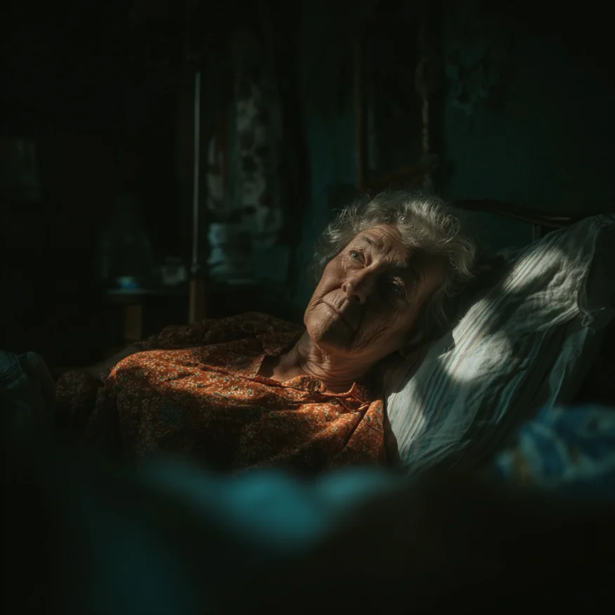An old lady in bed | Source: Midjourney