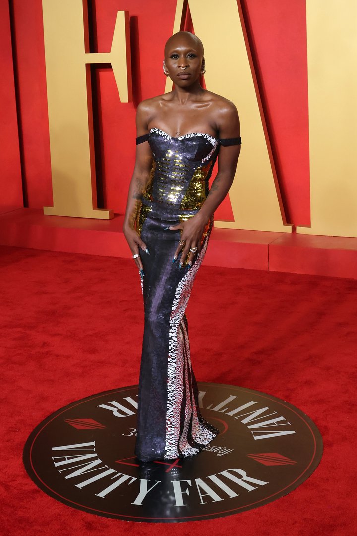 Cynthia Erivo attends the Vanity Fair Oscar Party hosted by Radhika Jones at Wallis Annenberg Center for the Performing Arts on March 10, 2024, in Beverly Hills, California | Source: Getty Images