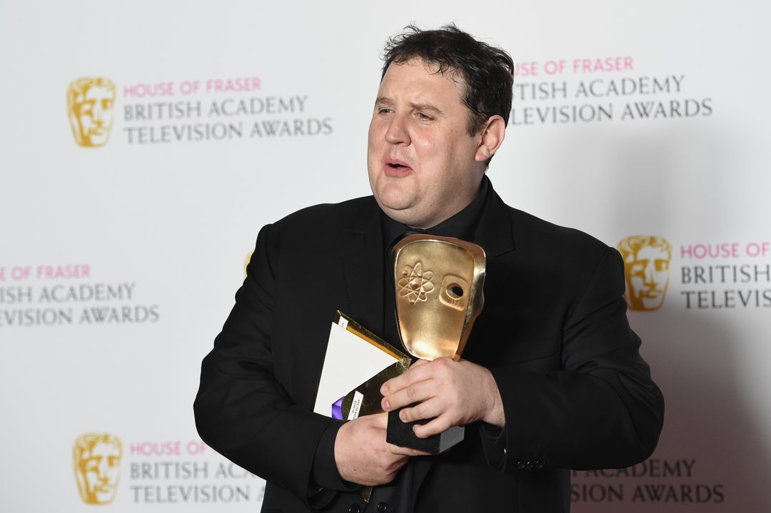 Peter Kay appeared noticeably fuller-faced as he posed backstage with his BAFTA at the 2016 House of Fraser British Academy Television Awards in London, where he won Male Performance in a Comedy Programme for 