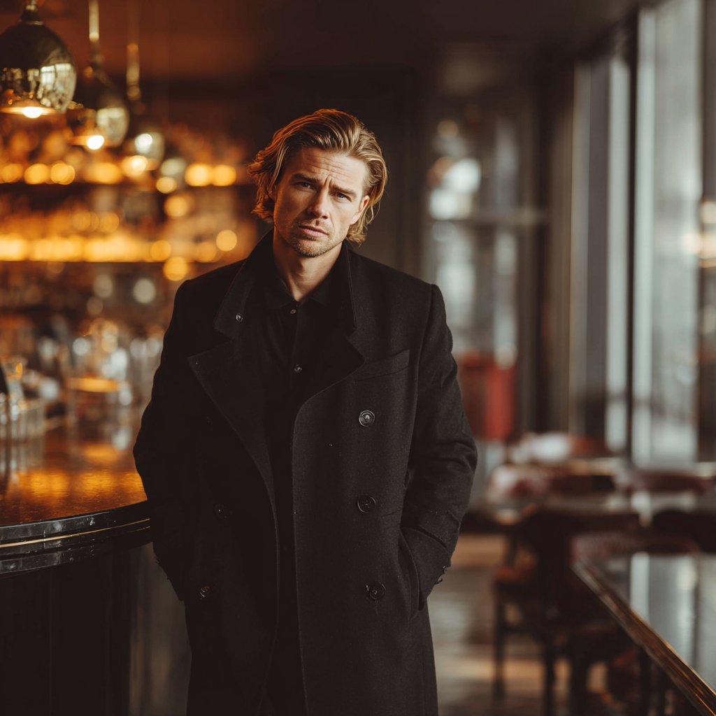 A frowning man standing in a diner | Source: Midjourney