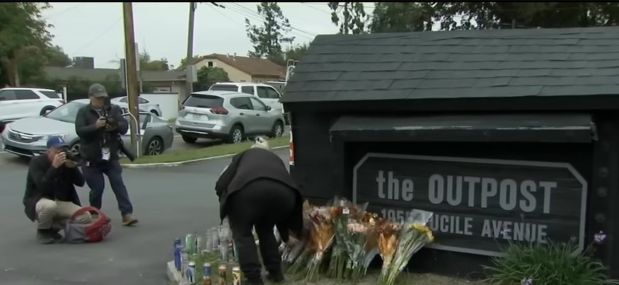 Memorial for the victims of the birthday party shooting in Stockton, California, from a video dated December 1, 2025 | Source: Youtube/ABC7