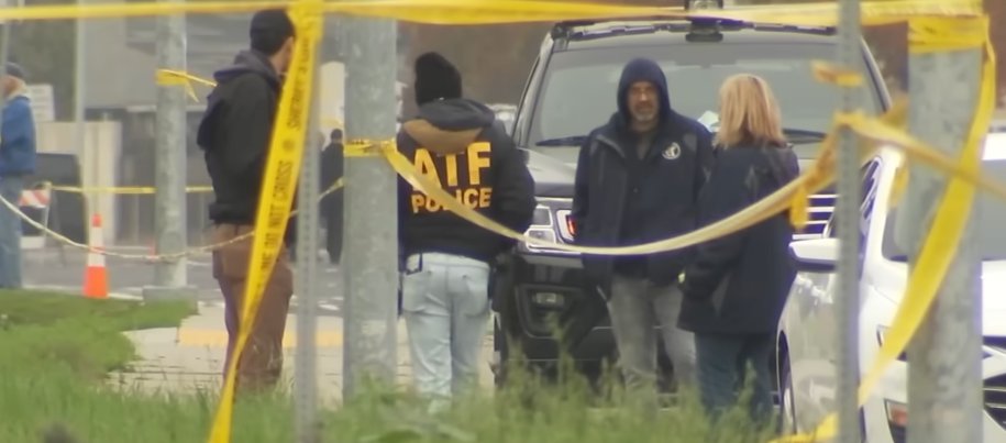 Authorities working at the scene of the birthday party shooting in Stockton, California, from a video dated December 1, 2025 | Source: Youtube/ABC7