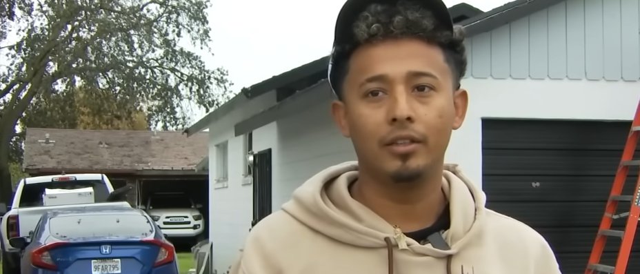 Brandon Hernandez, a resident in Stockton, California, whose home was bullet struck during the birthday party shooting, from a video dated December 1, 2025 | Source: Youtube/ABC7