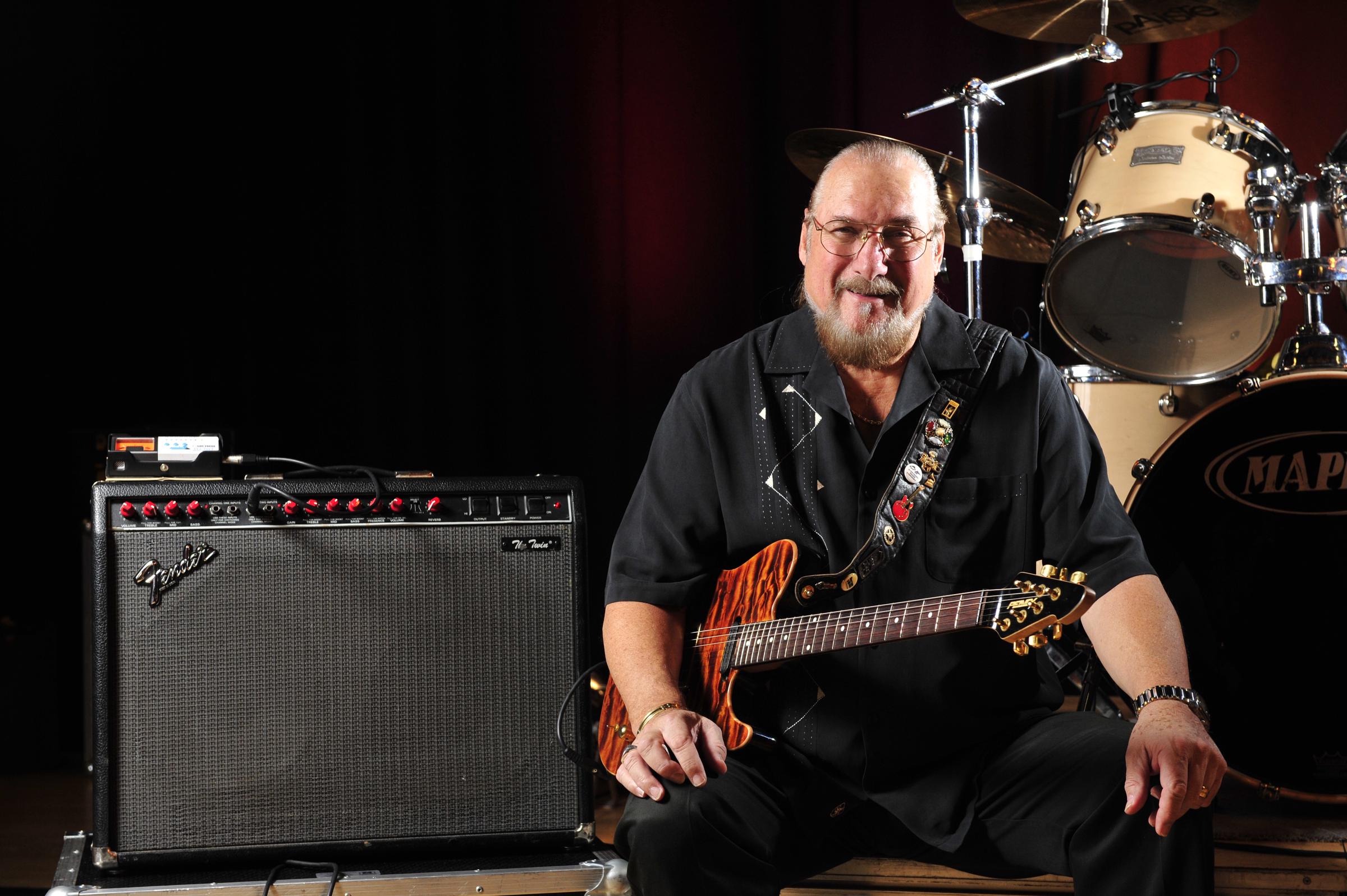 Steve Cropper poses for a portrait shoot with his Signature Peavey Cropper Classic guitar, Milton Keynes, on 13 September 2011. | Source: Getty Images