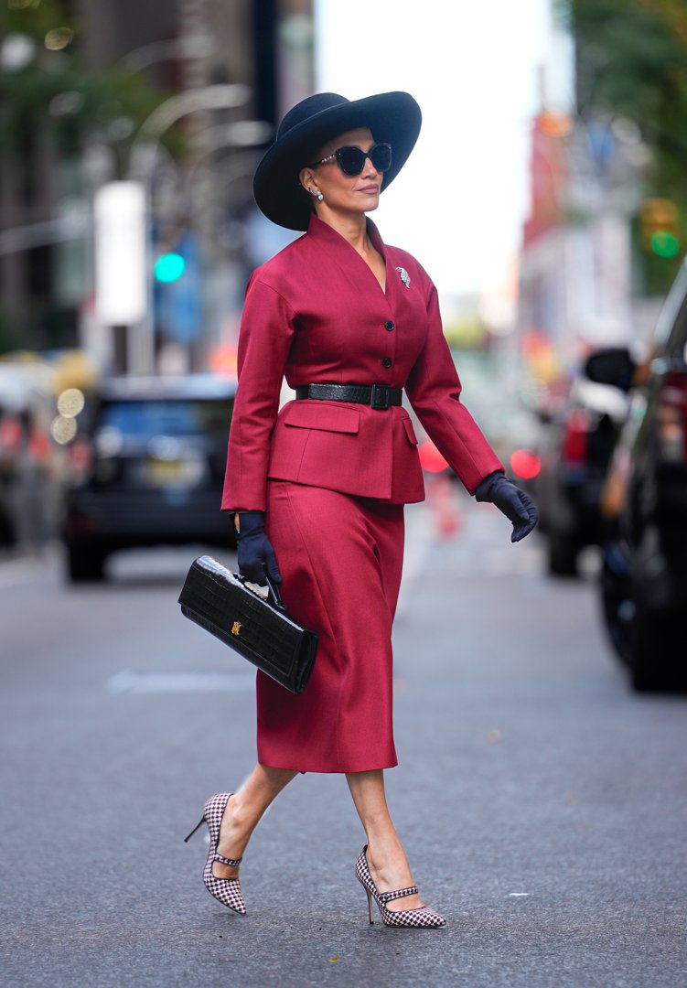 Jennifer Lopez is seen filming 