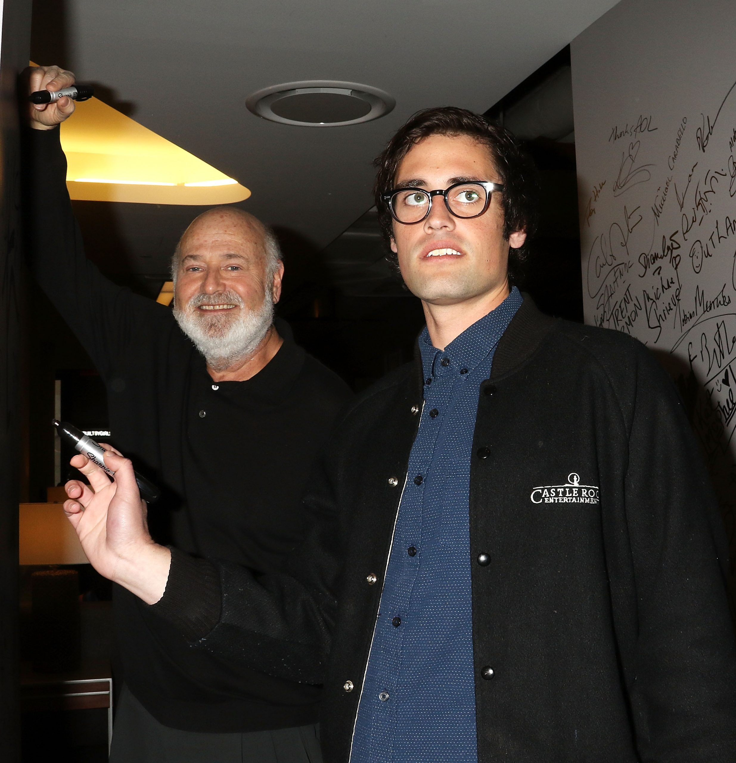 Rob Reiner and his son Nick Reiner attend AOL Build Presents: