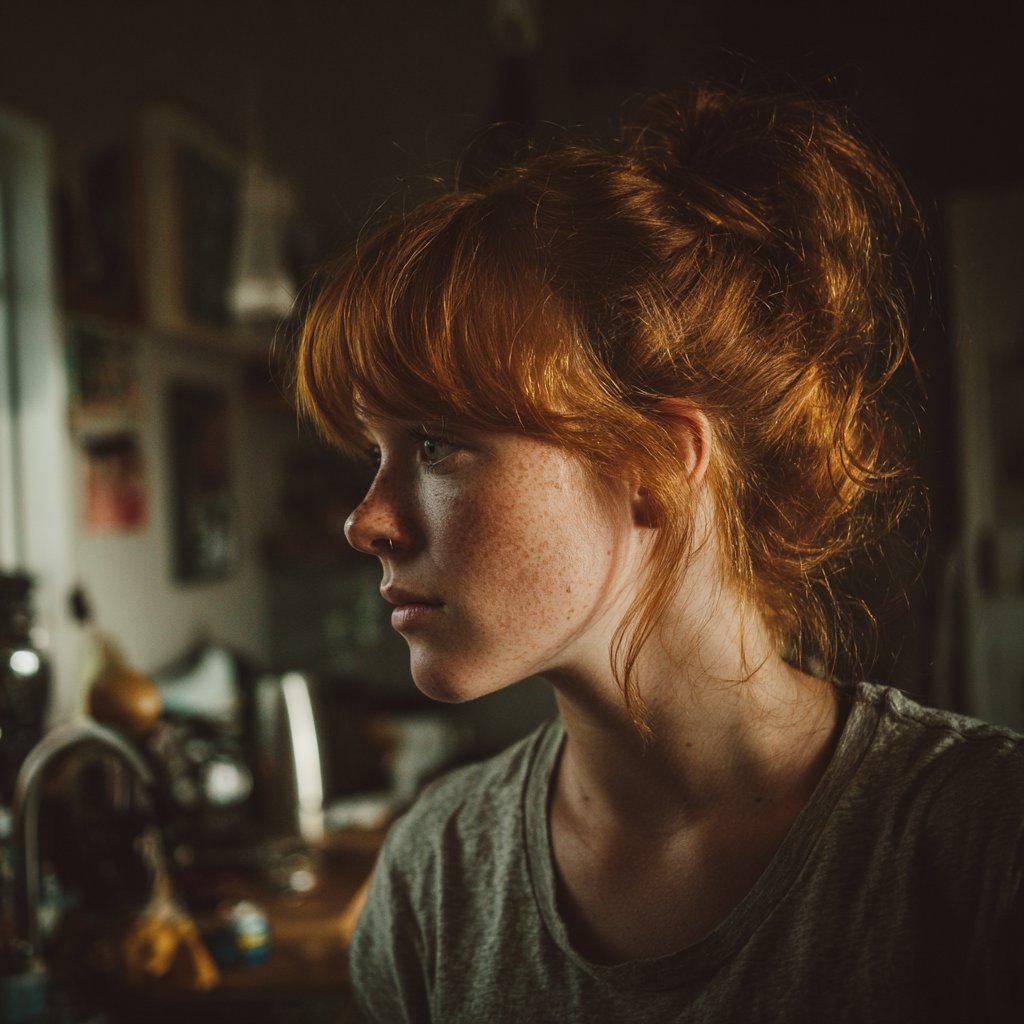 A woman standing in a kitchen | Source: Midjourney