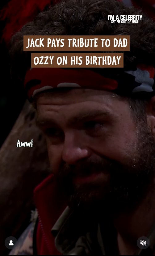 Jack Osbourne paying tribute to his dad, Ozzy Osbourne | Source: Instagram/iamacelebrity