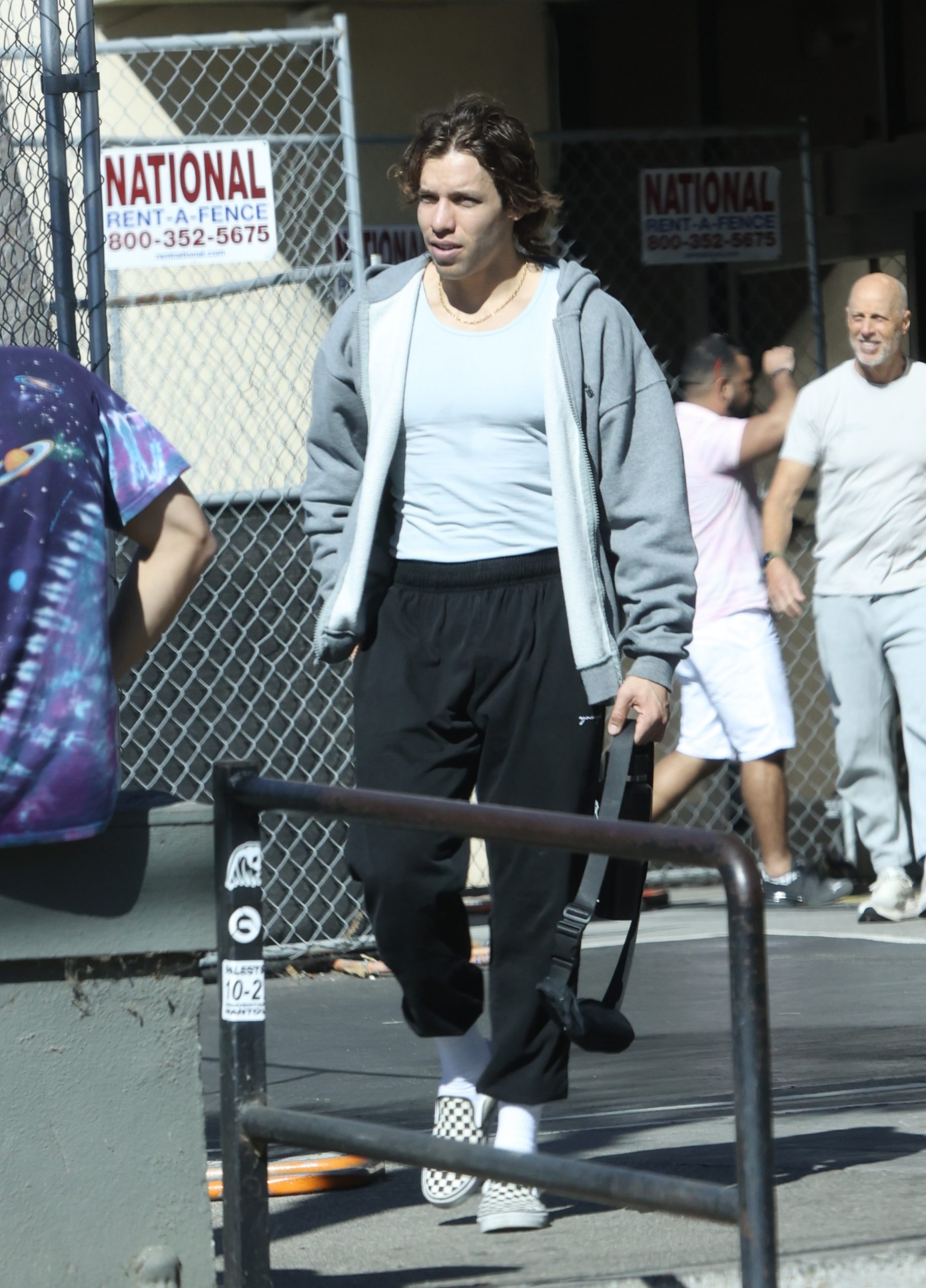 Joseph Baena is seen leaving Gold's Gym on November 8, 2024 in Venice, California.