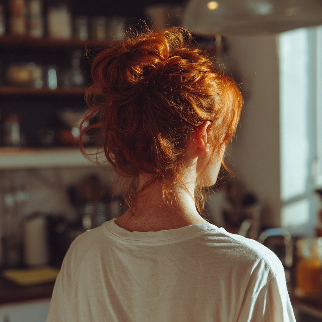 A woman standing in a kitchen | Source: Midjourney