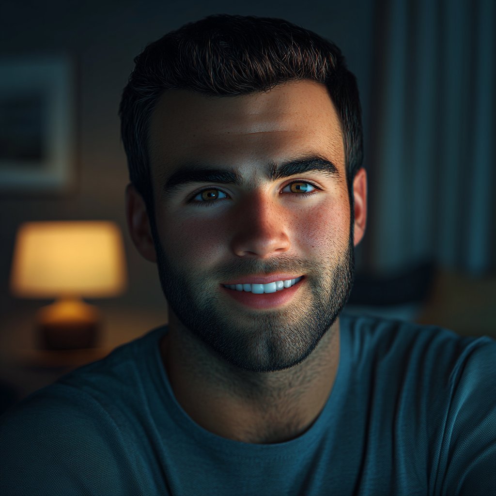 A delighted man smiling | Source: Midjourney