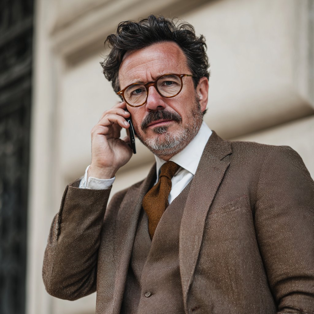 A lawyer talking on the phone | Source: Midjourney