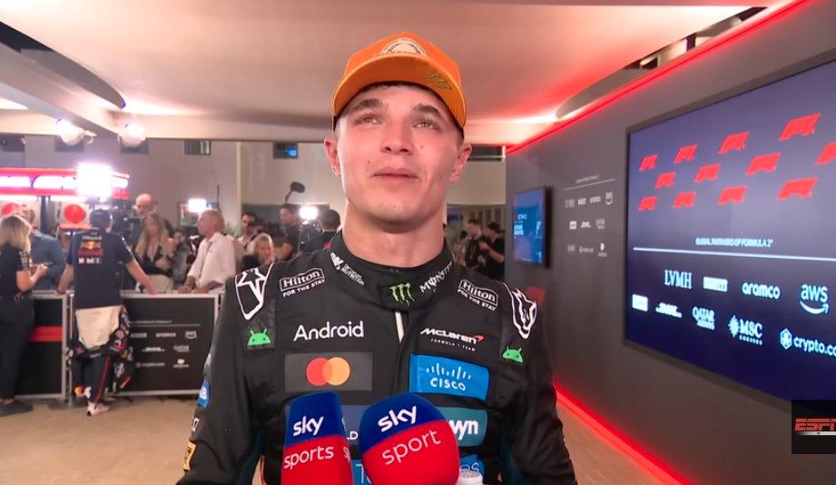 Lando Norris after winning the F1 Championship | Source: YouTube/ESPN F1