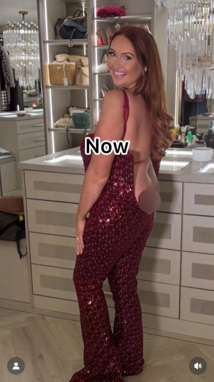In a triumphant update, Dawson rocks the iconic jumpsuit once more, oozing confidence in her dressing room. The fit's not perfect — but the pride is. With three kids and two stone down, this is a mum reclaiming her power her way — with sass, sparkle, and no apologies. | Source: Instagram/charlottedawsy