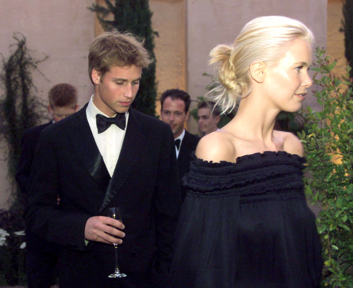 With a champagne flute in hand, Prince William walked just behind Claudia Schiffer in the garden of Highgrove. The moment, quietly captured, reflected the composed but slightly awed demeanour he had often associated with his encounters with the supermodel.