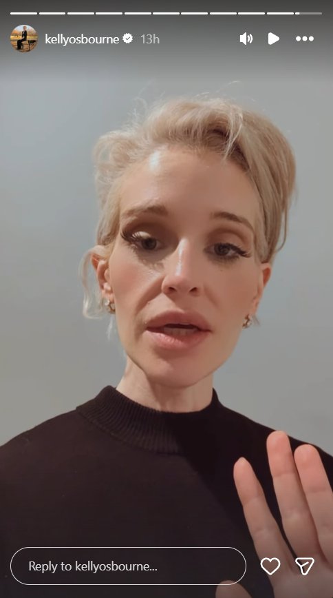 A screengrab of Kelly Osbourne's Stories post, dated on 10 December 2025. | Source: Instagram/kellyosbourne