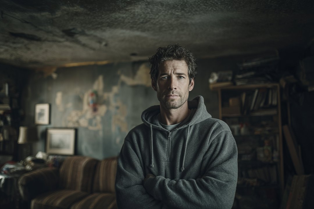 A man standing in an apartment | Source: Midjourney