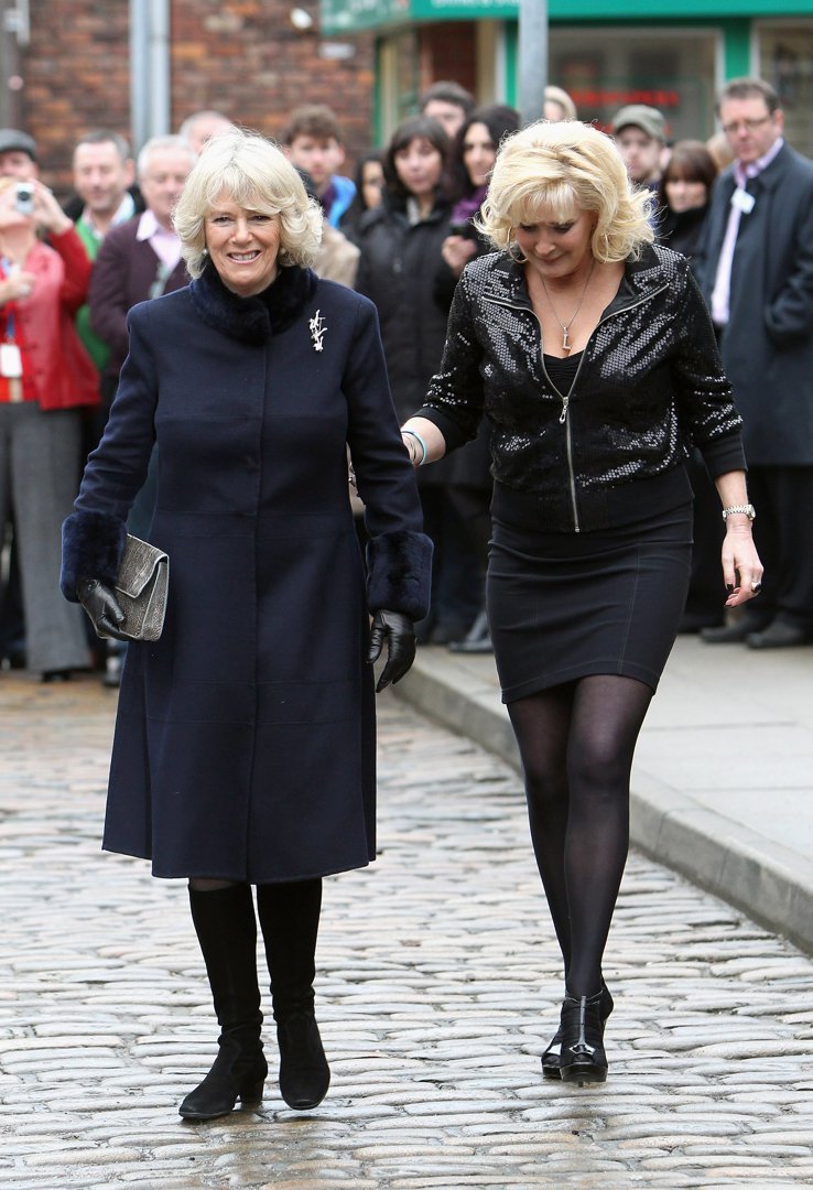 Queen Camilla, then Duchess of Cornwall, was joined by Beverley Callard during a visit to the 