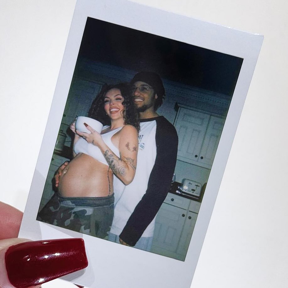 A snap of Jesy Nelson and Zion Foster in a Polaroid photo, dated 12 January 2025. | Source: Instagram/jesynelson/zionfoster