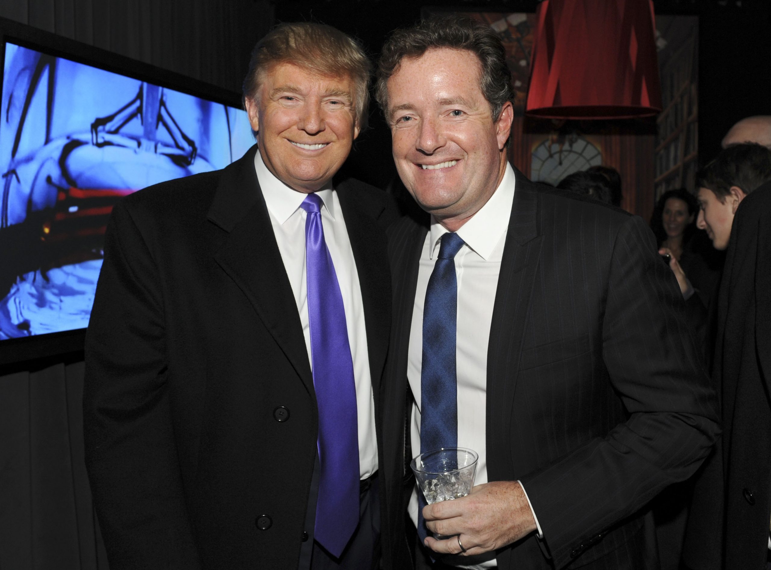 Donald Trump and Piers Morgan at the celebration of Perfumania and Kim Kardashian's appearance on NBC's 