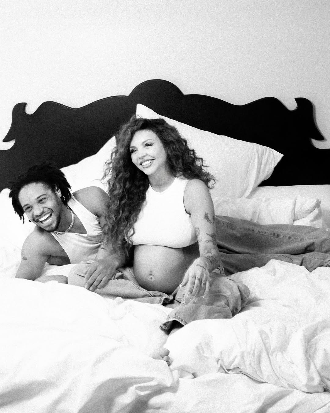 Zion Foster and Jesy Nelson pose during a photoshoot, in a posted dated 4 May 2025. | Source: Instagram/zionfoster