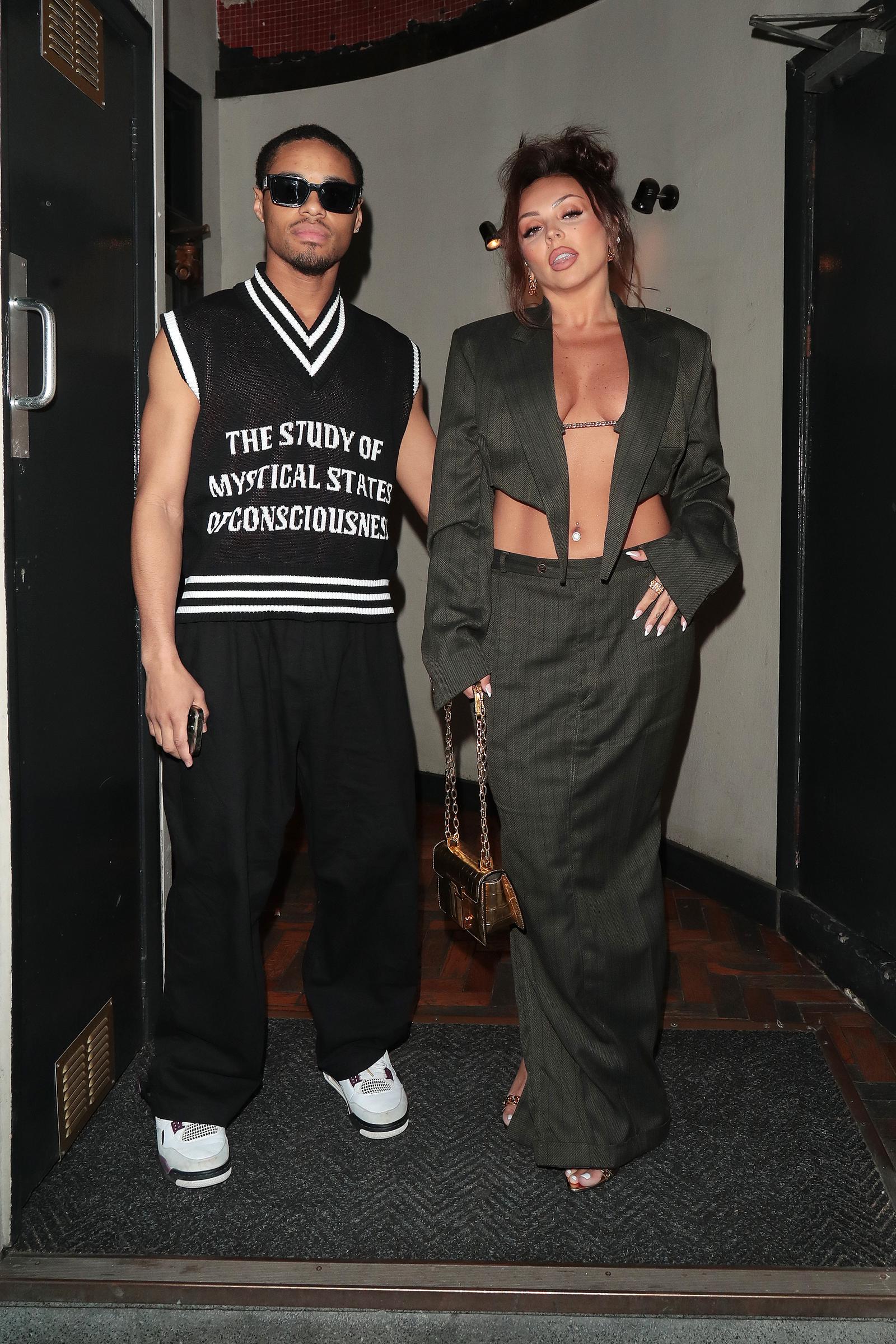 Zion Foster and Jesy Nelson seen attending a Nelson's music video screening at Everyman Screen on the Green on 13 April 2023 in London, England. | Source: Getty Images