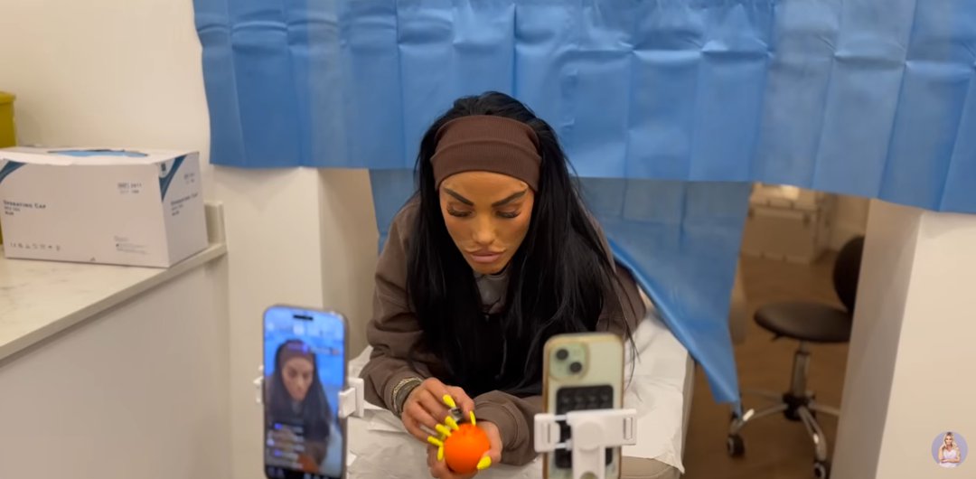 A screengrab of Katie Price's vlog, dated 17 January 2026. | Source: YouTube/Katie Price