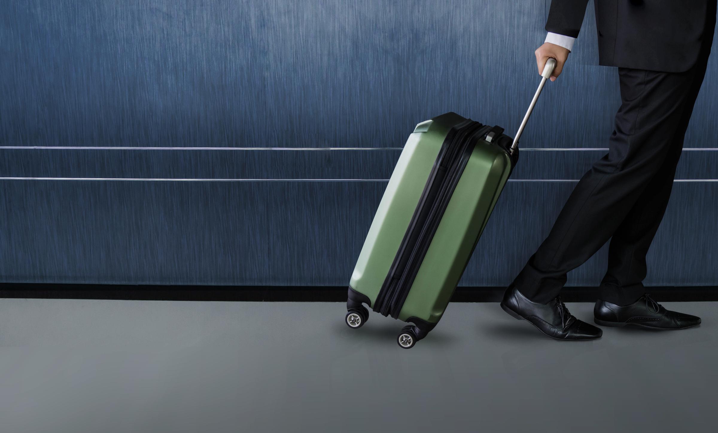 Businessman with luggage | Source: Shutterstock