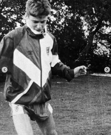 Daniel Yorath is pictured playing football as a teenager in a family photograph shared by Gabby Logan, from a post dated May 24, 2025. | Source: Instagram/gabbylogan