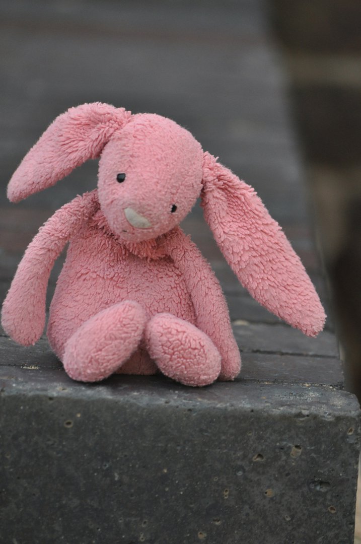 A stuffed pink rabbit | Source: Unsplash