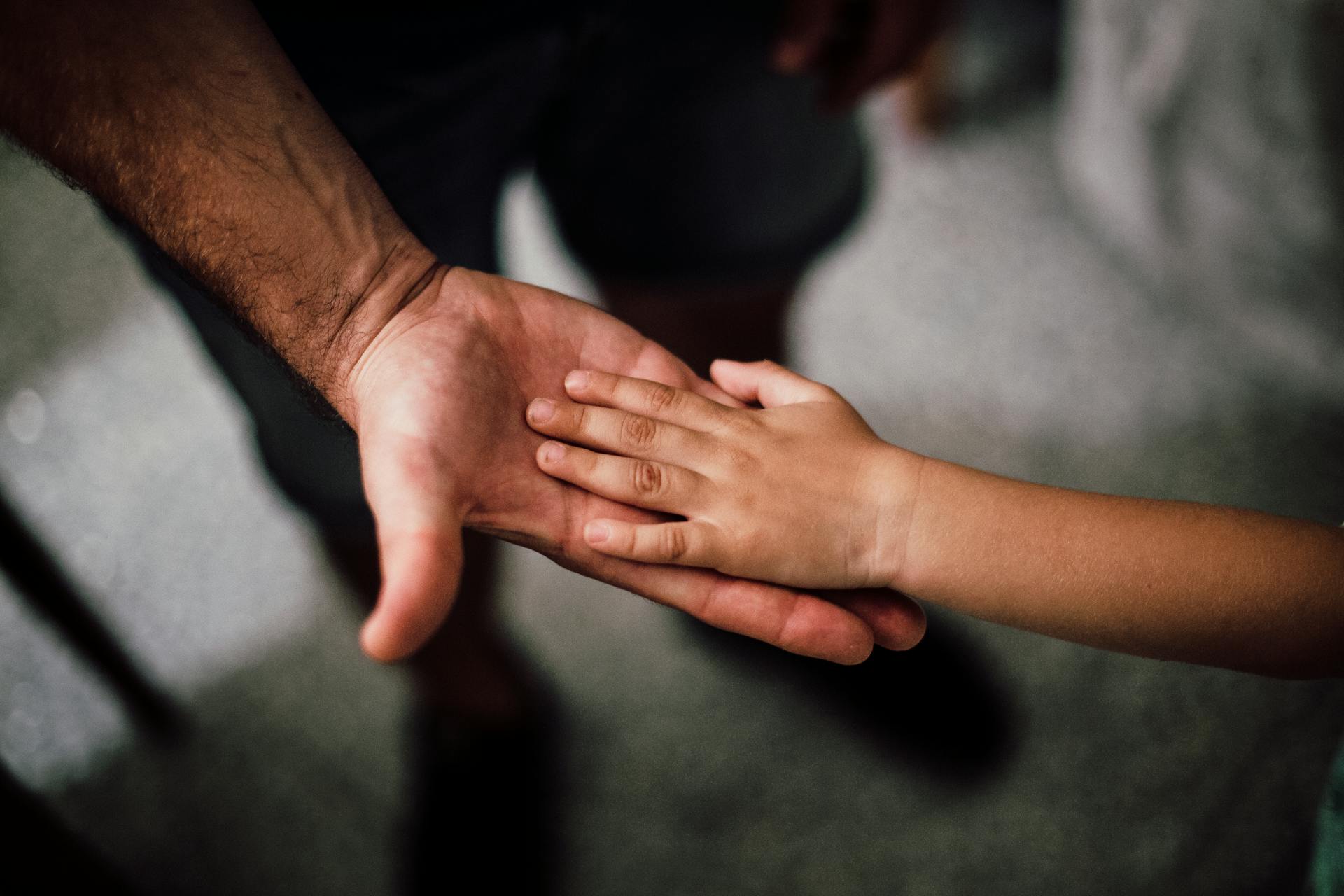 A child holding their father's hand | Source: Pexels
