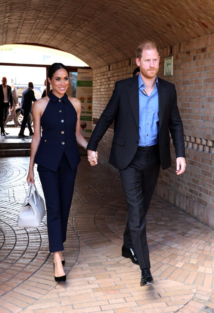 Meghan, Duchess of Sussex, and Prince Harry, Duke of Sussex, seen during their Colombia visit on August 15, 2024, in Bogot&aacute;. | Source: Getty Images