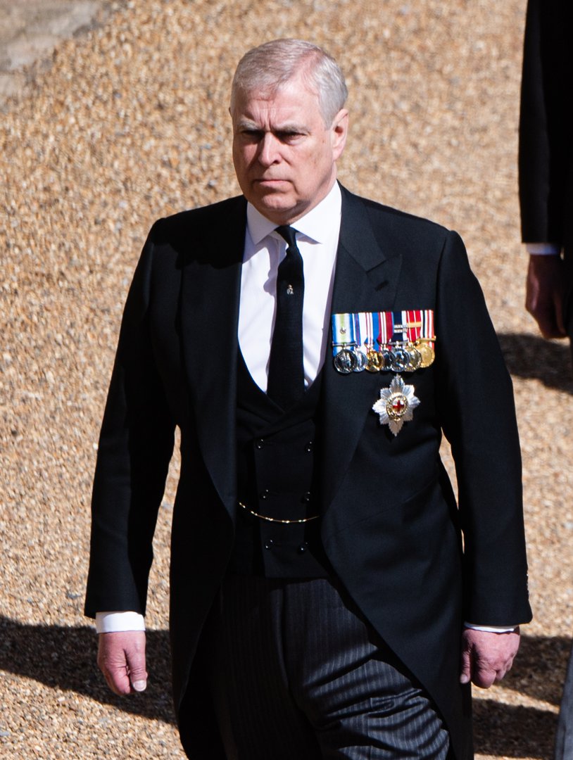 Andrew Mountbatten-Windsor during the funeral of Prince Philip, Duke of Edinburgh, on April 17, 2021, in Windsor, England. | Source: Getty Images