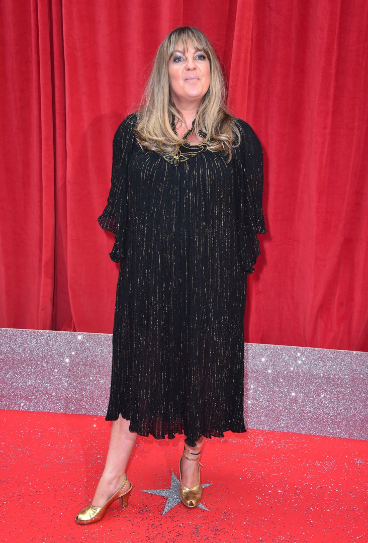 Stanley commands the red carpet at the 2018 British Soap Awards, held at London's Hackney Empire. The 