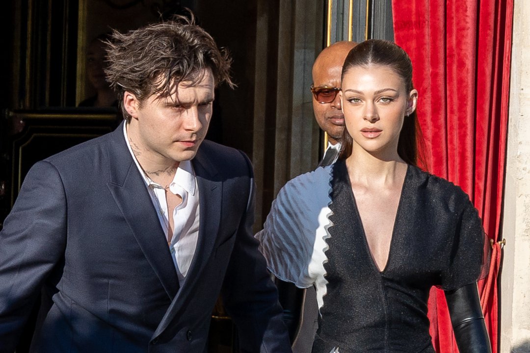 Brooklyn and Nicola Peltz Beckham seen on March 3, 2023, in Paris, France. | Source: Getty Images