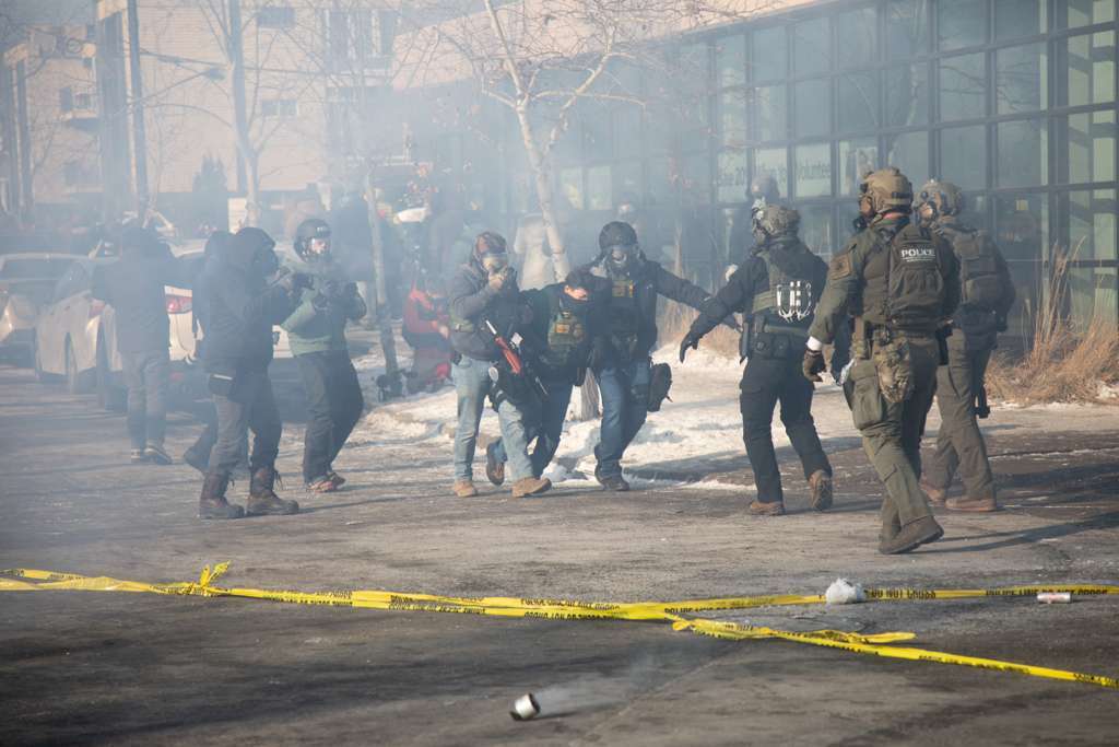 Agents deploy tear gas during a demonstration following the shooting of a protester in south Minneapolis on January 24, 2026 | Source: Getty Images