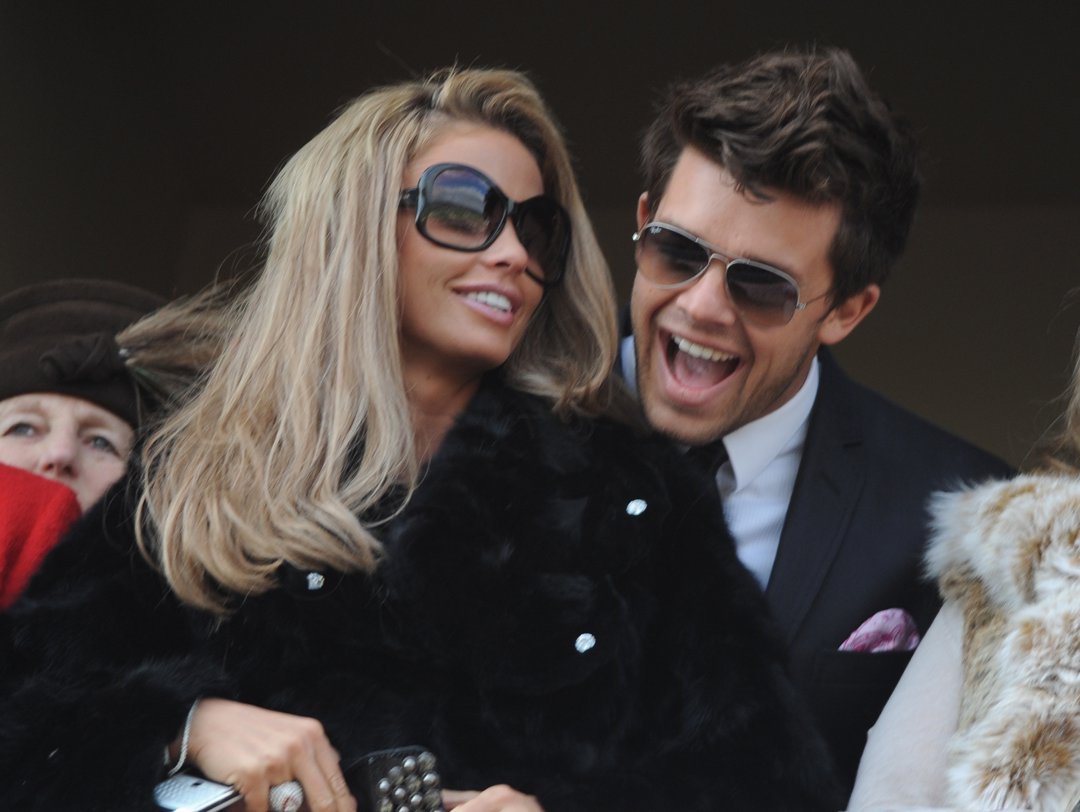 Katie Price and Leandro Penna during Gold Cup Day of the Cheltenham Festival on March 18, 2011, in England. | Source: Getty Images