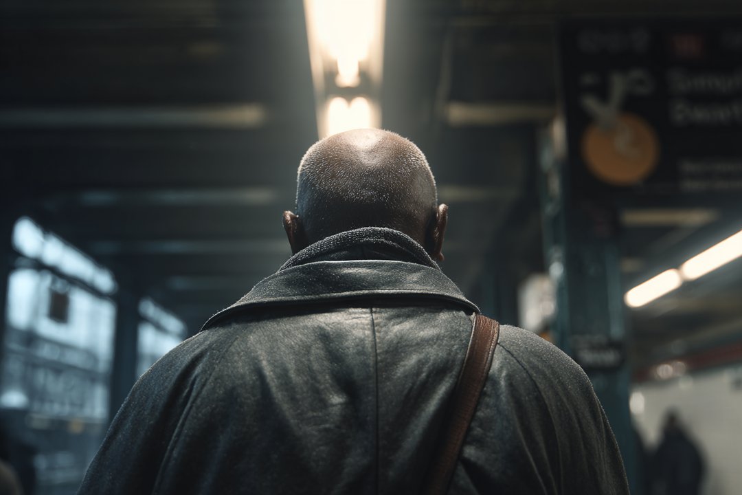 A man at a subway station | Source: Midjourney
