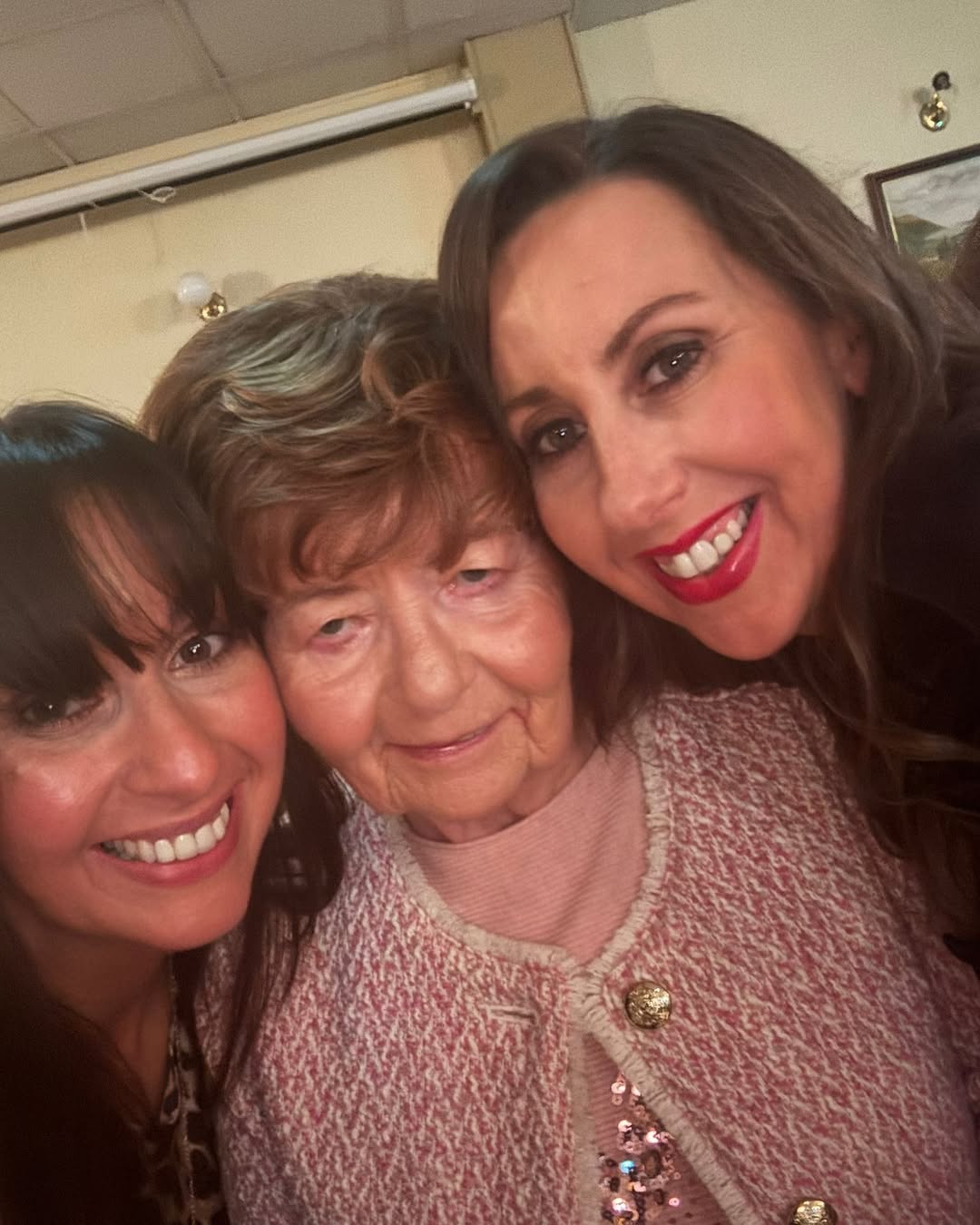 Rachel Duffy and her mother Anne (C) are pictured with a loved one in a photo shared on 14 March 2025. | Source: Instagram/rachel.duffy