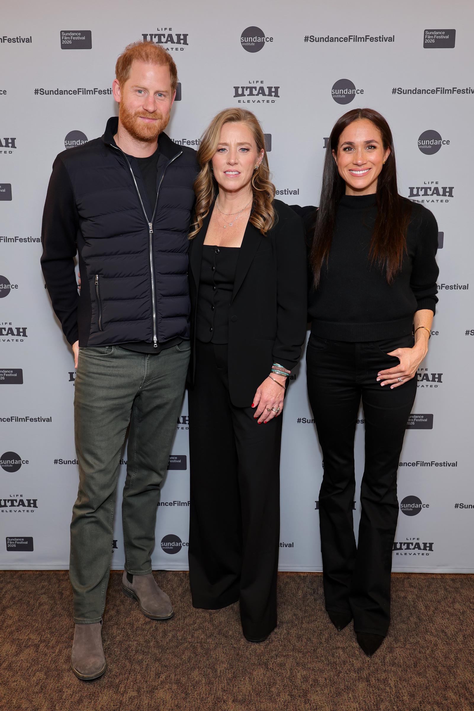 Prince Harry, Duke of Sussex, Amy Redford, and Meghan, Duchess of Sussex, the Salt Lake City celebration and premiere of
