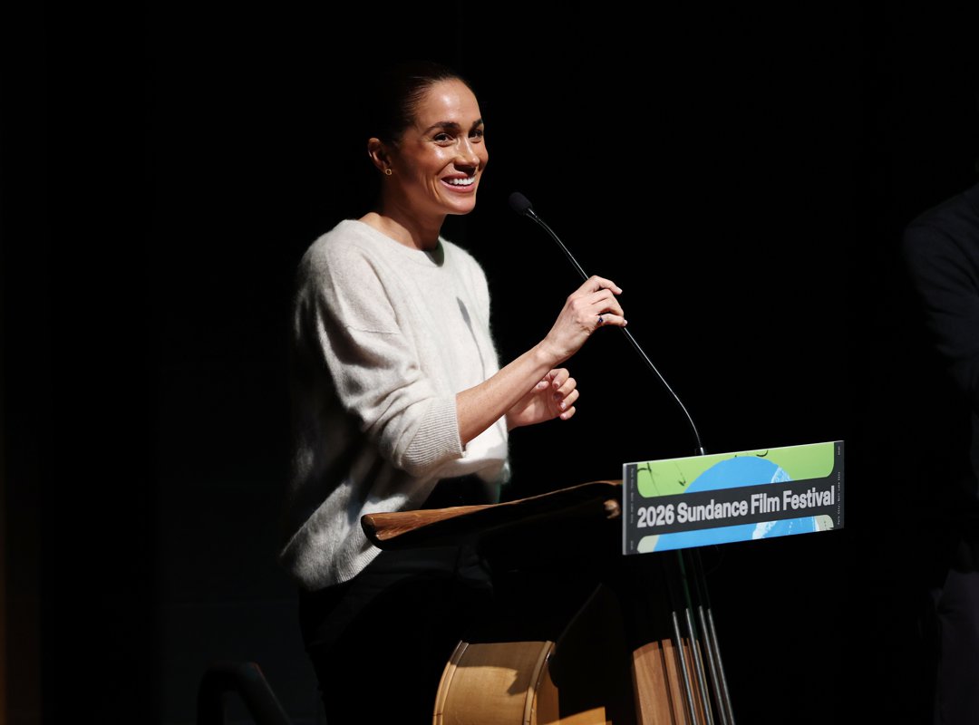 Meghan, Duchess of Sussex, speaks onstage at the