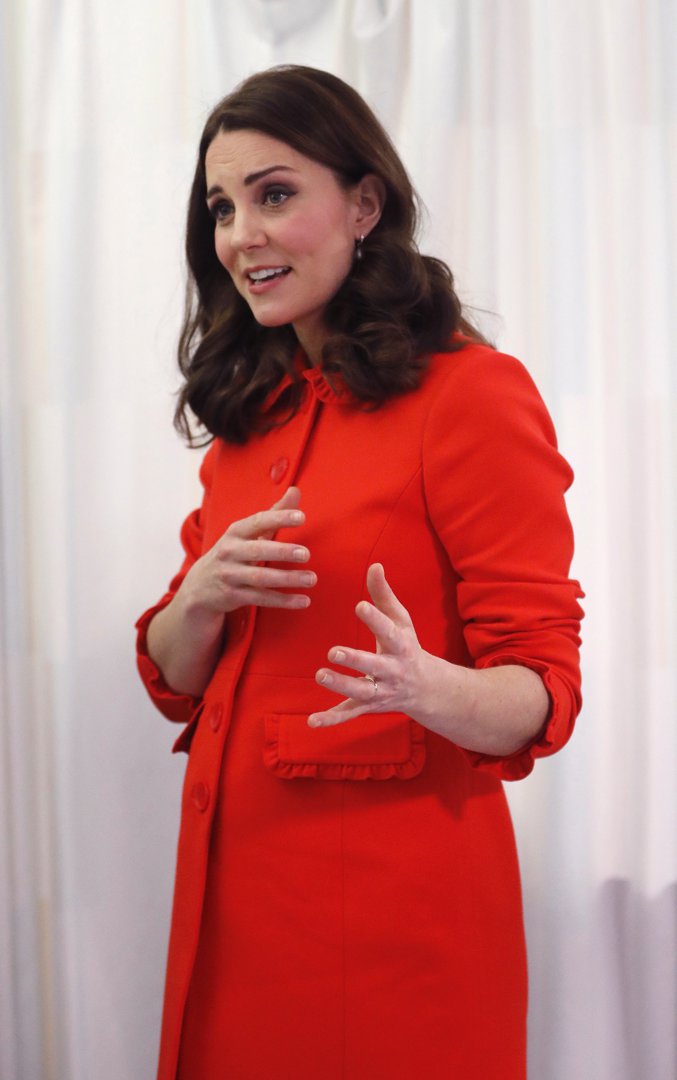 Catherine, Princess of Wales speaks as she visits Great Ormond Street Hospital to officially open the Mittal Children's Medical Centre, home to the new Premier Inn Clinical Buildingon, on 17 January 2018 in London, England. | Source: Getty Images