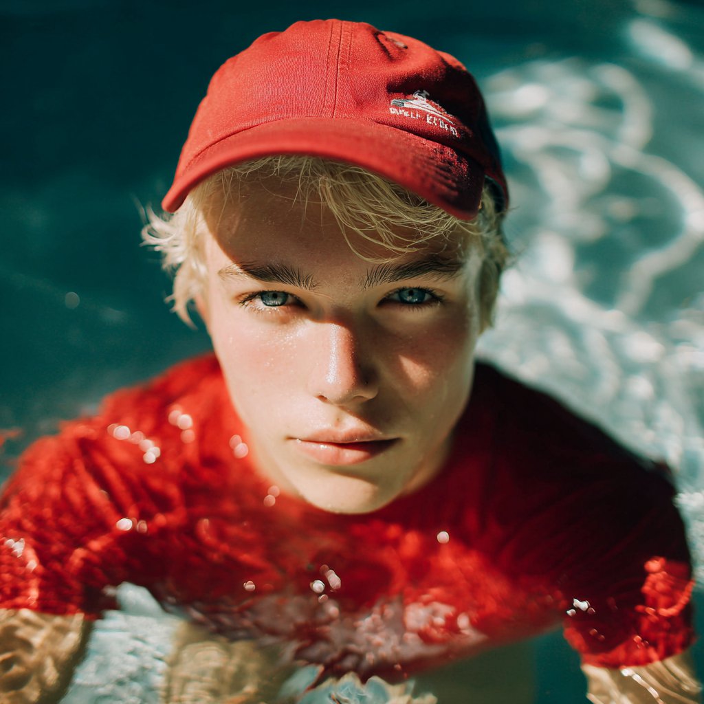 A teenage boy in a pool | Source: Midjourney