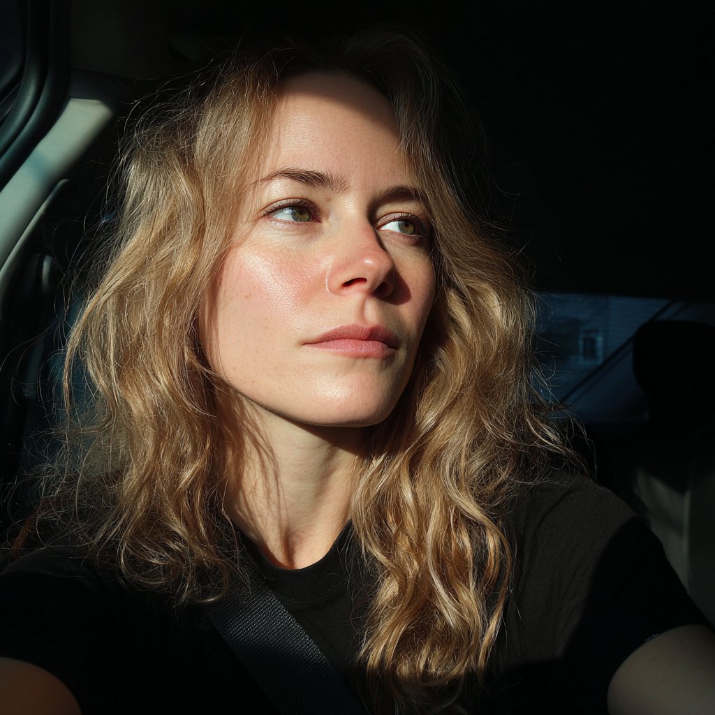 A woman driving a car | Source: Midjourney