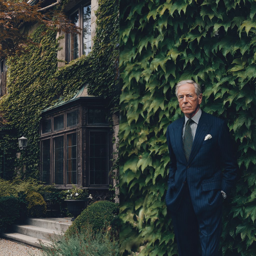 An old man standing outside a house | Source: Midjourney