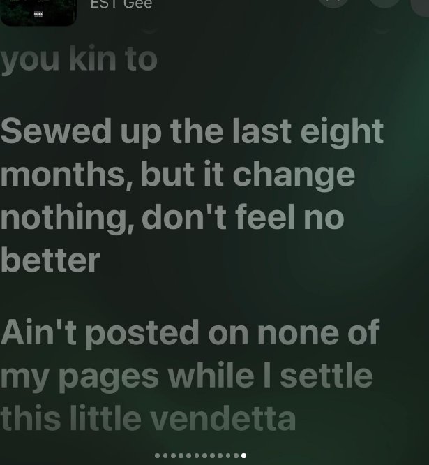 Lyrics posted by Rondale Moore on a post dated February 18, 2026 | Source: Instagram/rondale_moore