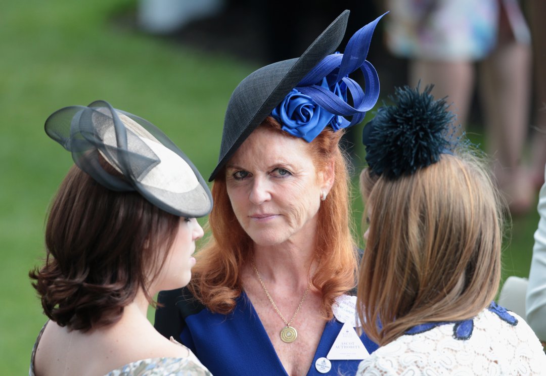 Princess Eugenie, Sarah Ferguson, and Princess Beatrice during Day 4 of Royal Ascot at Ascot Racecourse on June 19, 2015, in England. | Source: Getty Images