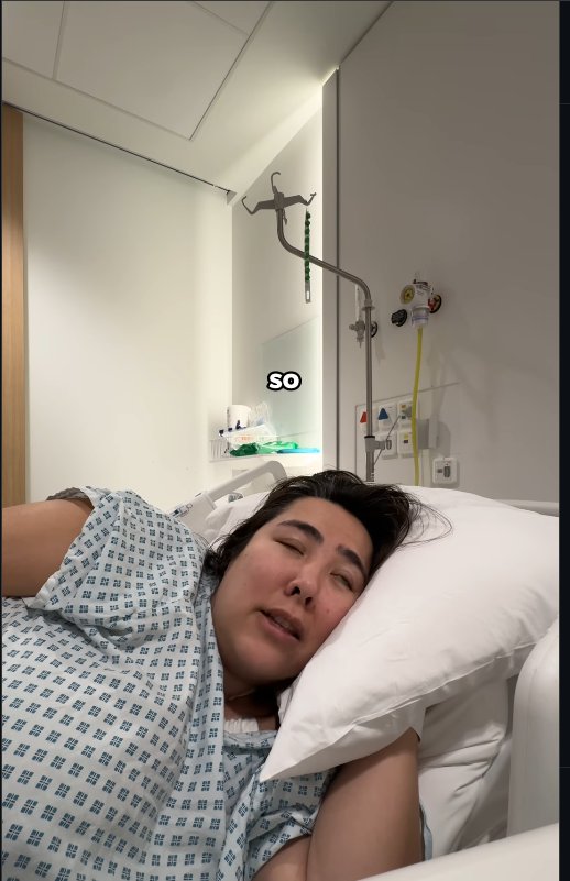 Michelle Elman in her hospital bed | Instagram/Michellelelman